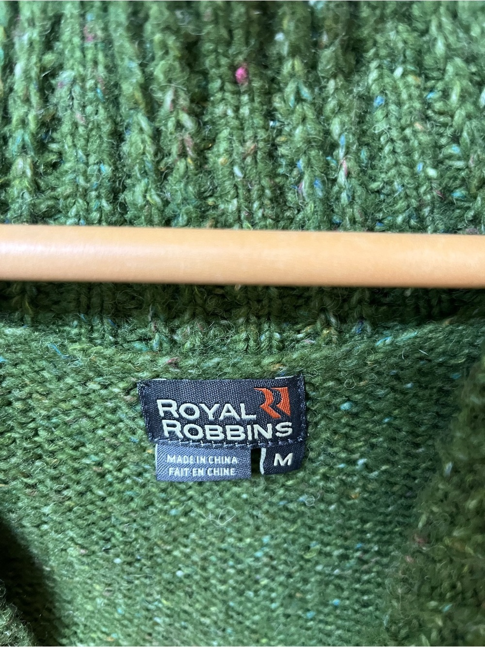 Royal Robbins Moss Green Shawl-Collar Button Front Cardigan women’s size M - Picture 3 of 4